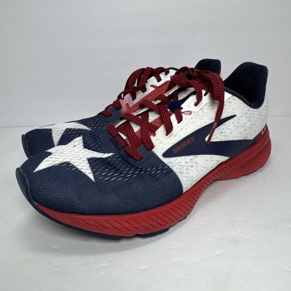 Brooks Launch 8 Shoes Texas Star Flag USA Running Patriotic 1203451B621 Womens 9 - Picture 3 of 13
